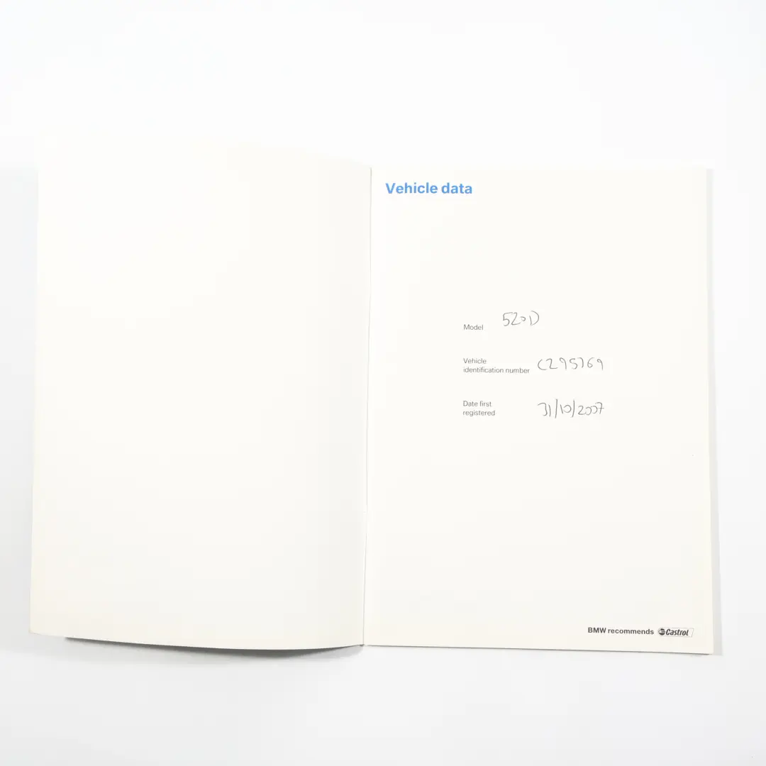 BMW E60 E61 Coffret De Livrets D'Entretien Et Manuels Du Propriétaire - SKU 0158380 - Numéro de pièce 0158380