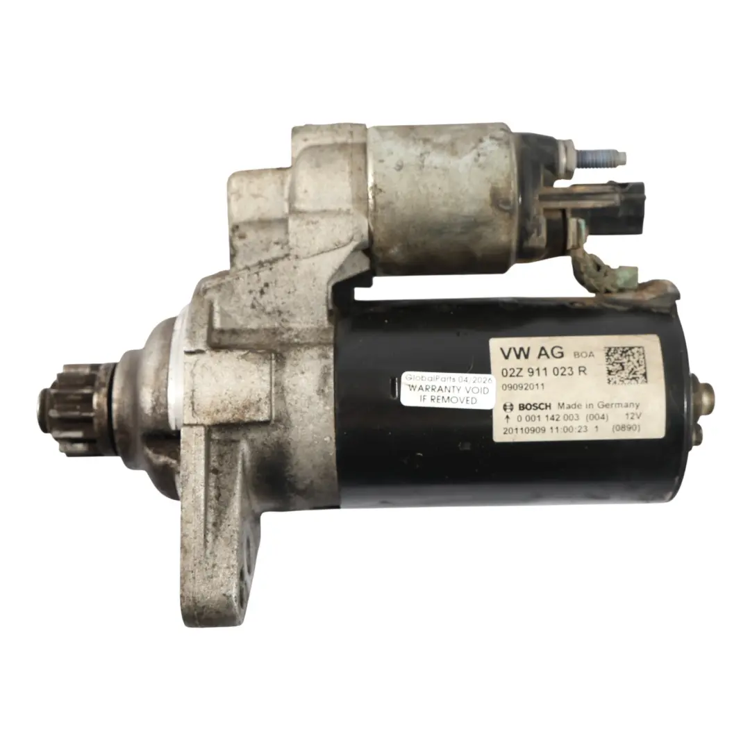 Audi A3 8P VW Golf 5k Motorino Avviamento 1.4 TFSI CAXC - SKU 02Z911023R - Numero di parte 02Z911023R