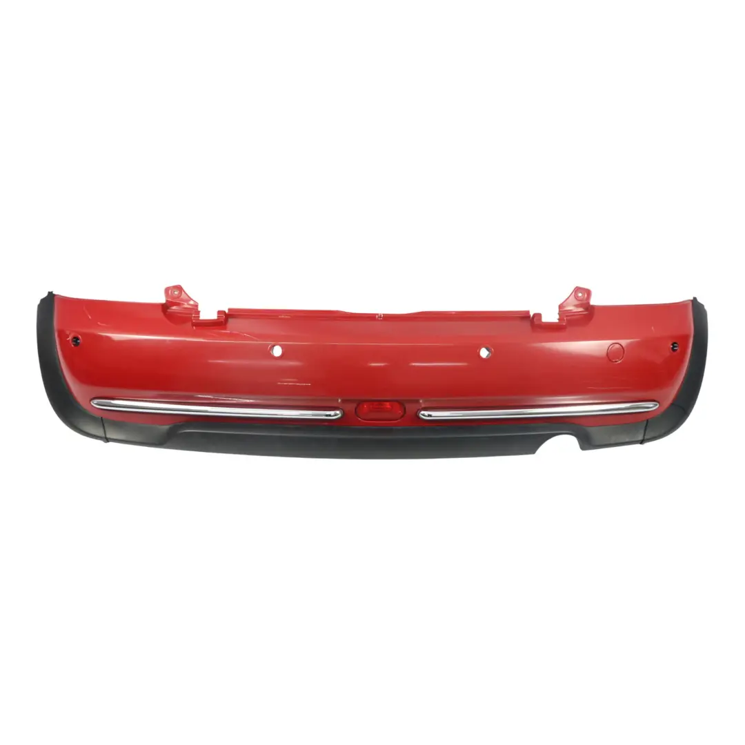 Heckstoßstange Cabrio komplett PDC Zierleiste Chili Rot - 851 für Mini R52 mit Teilenummer 0309183 Mini R52 Heckstoßstange Cabrio komplett PDC Zierleiste Chili Rot - 851 - SKU 0309183-CHRED1 - Teilenummer 0309183