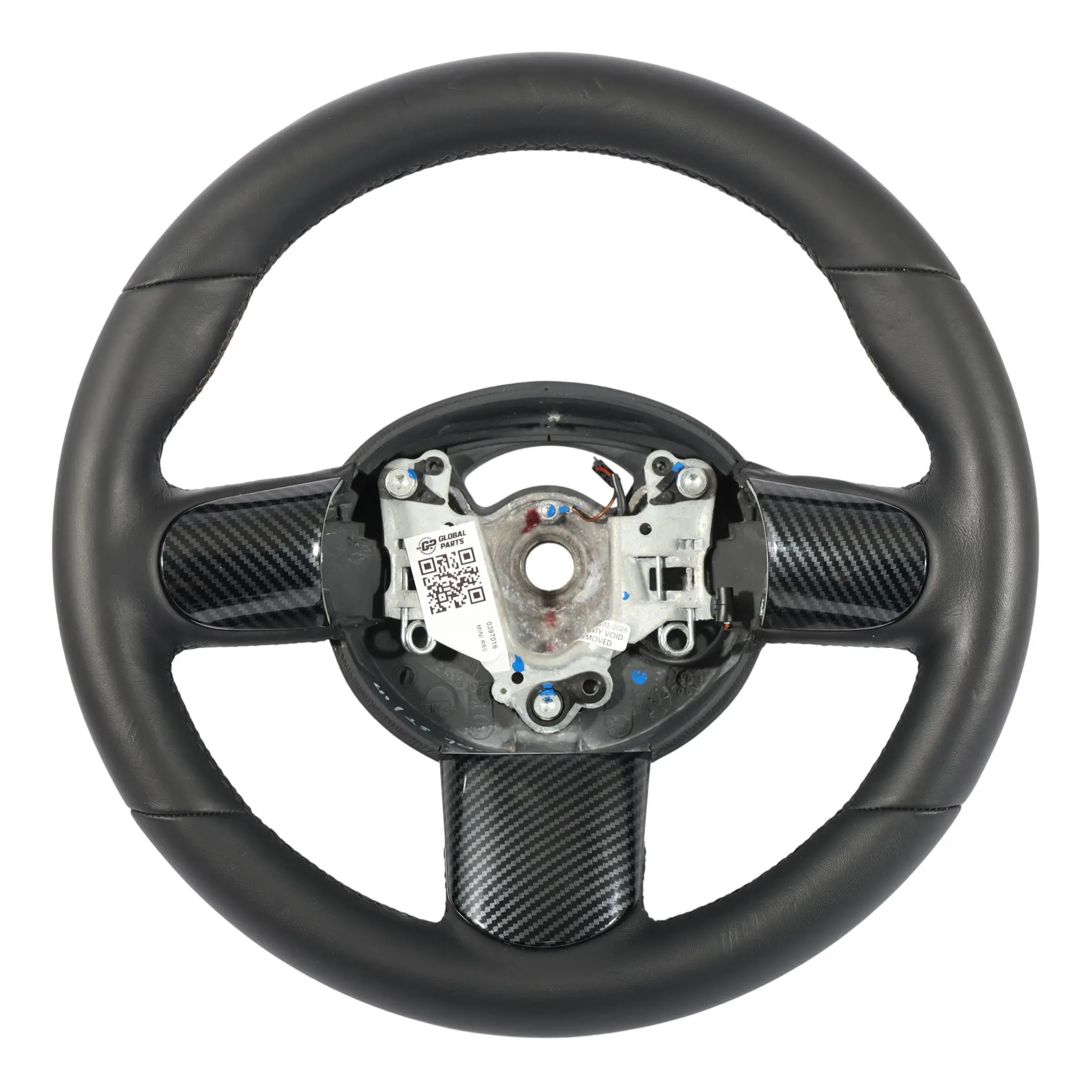 Mini Cooper R50 R52 R53 JCW Steering Wheel Black Leather Carbon Look 0397016