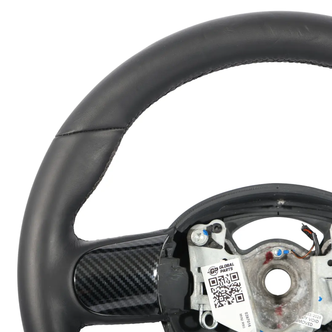 Pelle Nera Carbon Look per Mini Cooper R50 R52 R53 JCW Volante In con numero di parte 0397016 Mini Cooper R50 R52 R53 JCW Volante In Pelle Nera Carbon Look - SKU 0397016 - Numero di parte 0397016