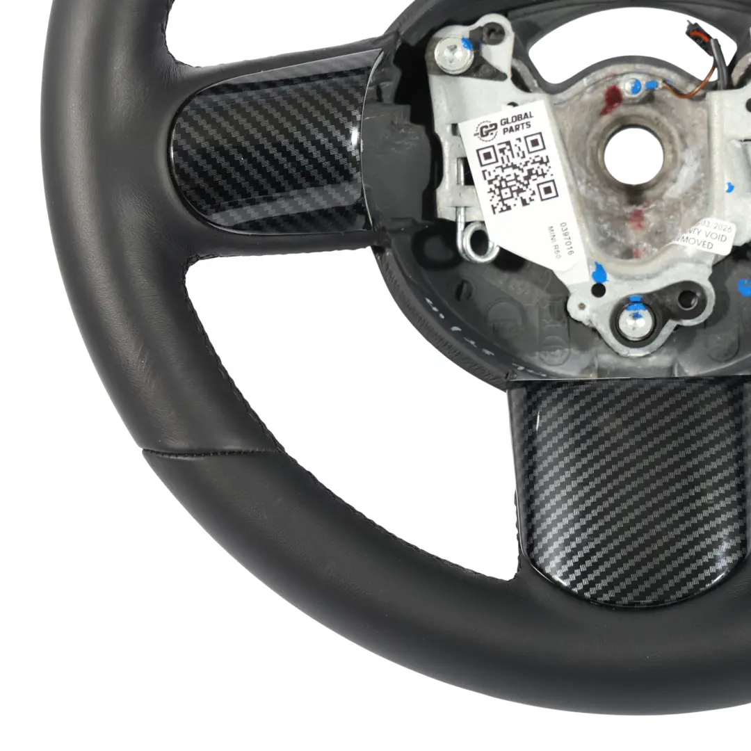 Cuero Negro Aspecto Carbono para Mini Cooper R50 R52 R53 JCW Volante con número de pieza 0397016 Mini Cooper R50 R52 R53 JCW Volante Cuero Negro Aspecto Carbono - SKU 0397016 - Número de pieza 0397016