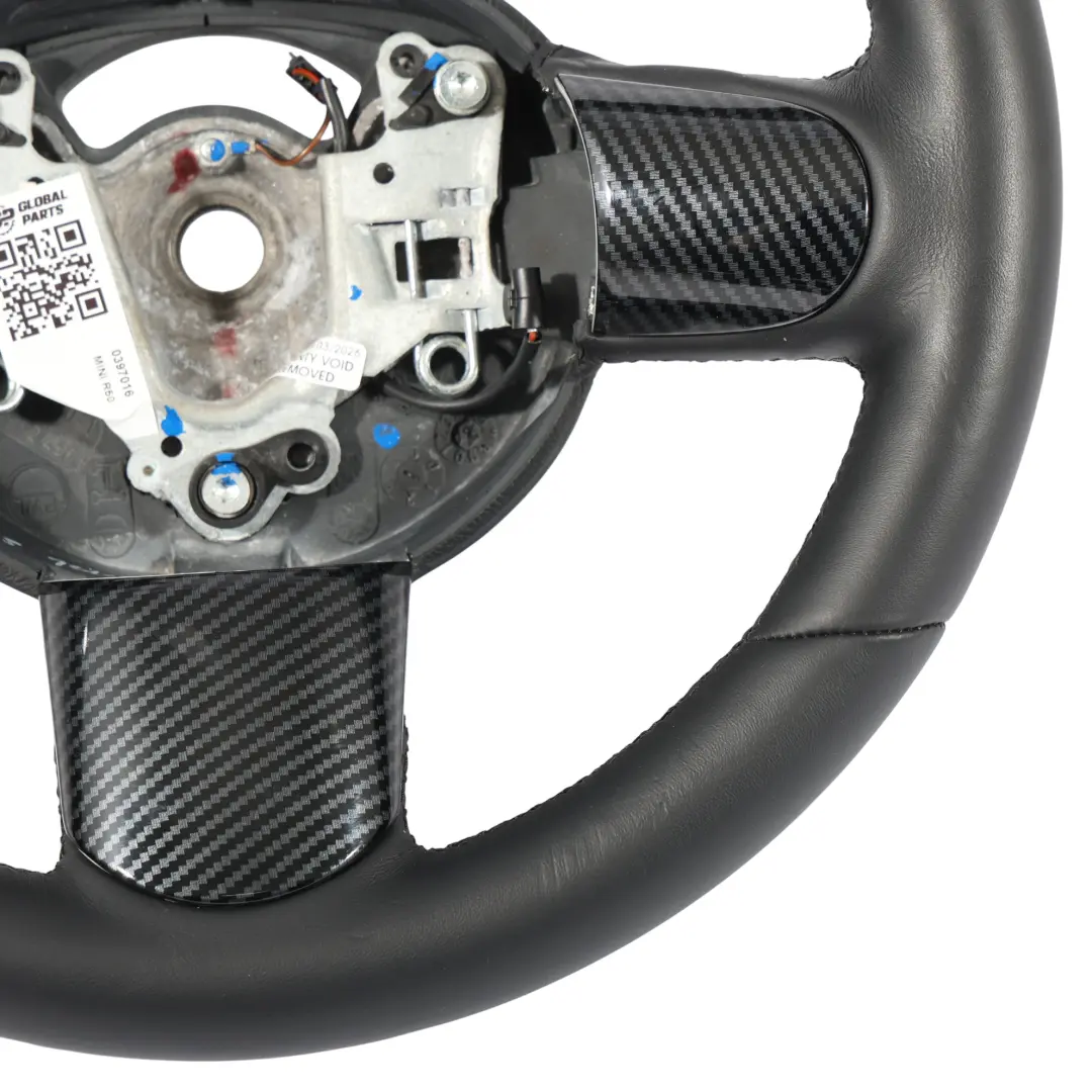 Mini Cooper R50 R52 R53 JCW Volante Cuero Negro Aspecto Carbono - SKU 0397016 - Número de pieza 0397016