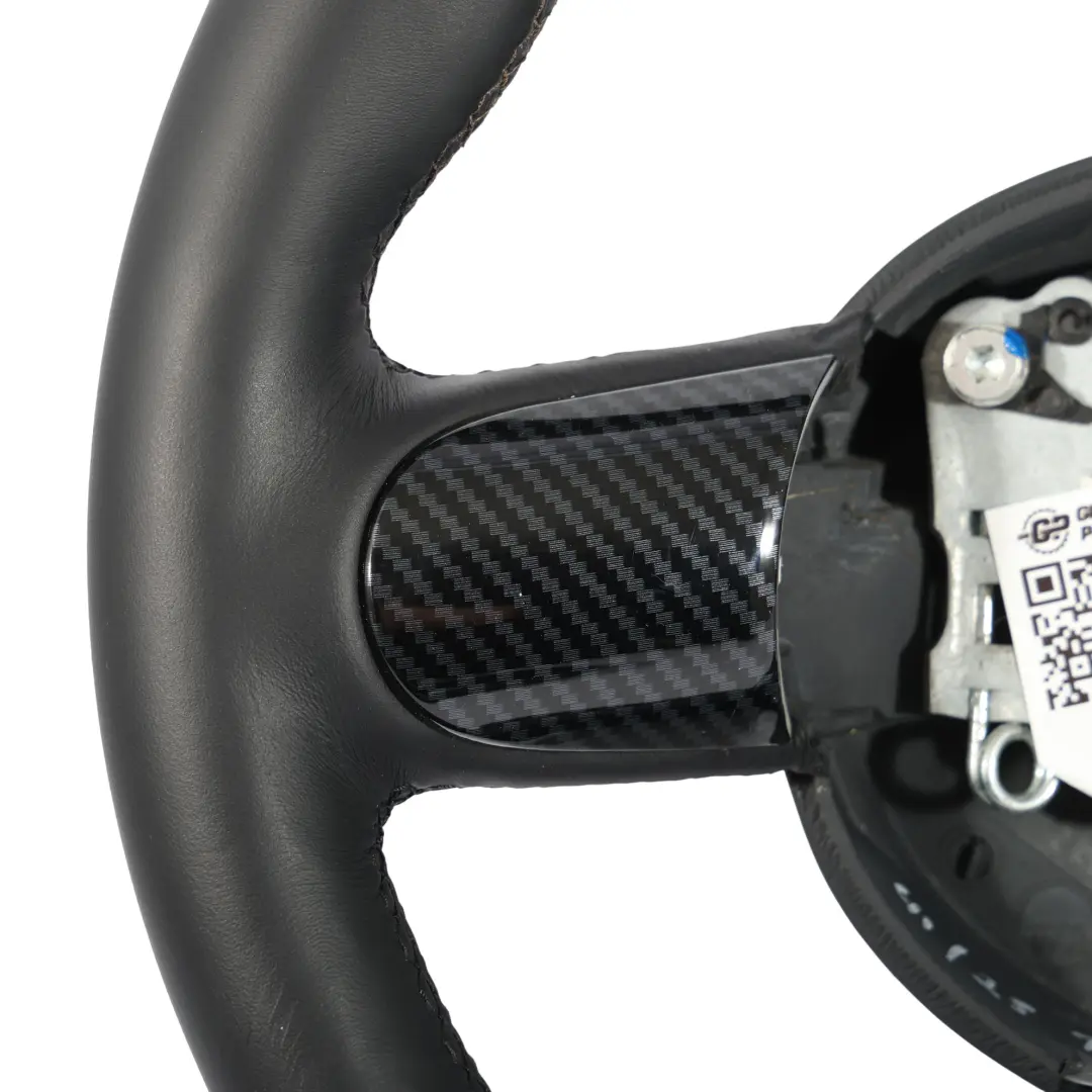 Mini Cooper R50 R52 R53 JCW Volante In Pelle Nera Carbon Look - SKU 0397016 - Numero di parte 0397016