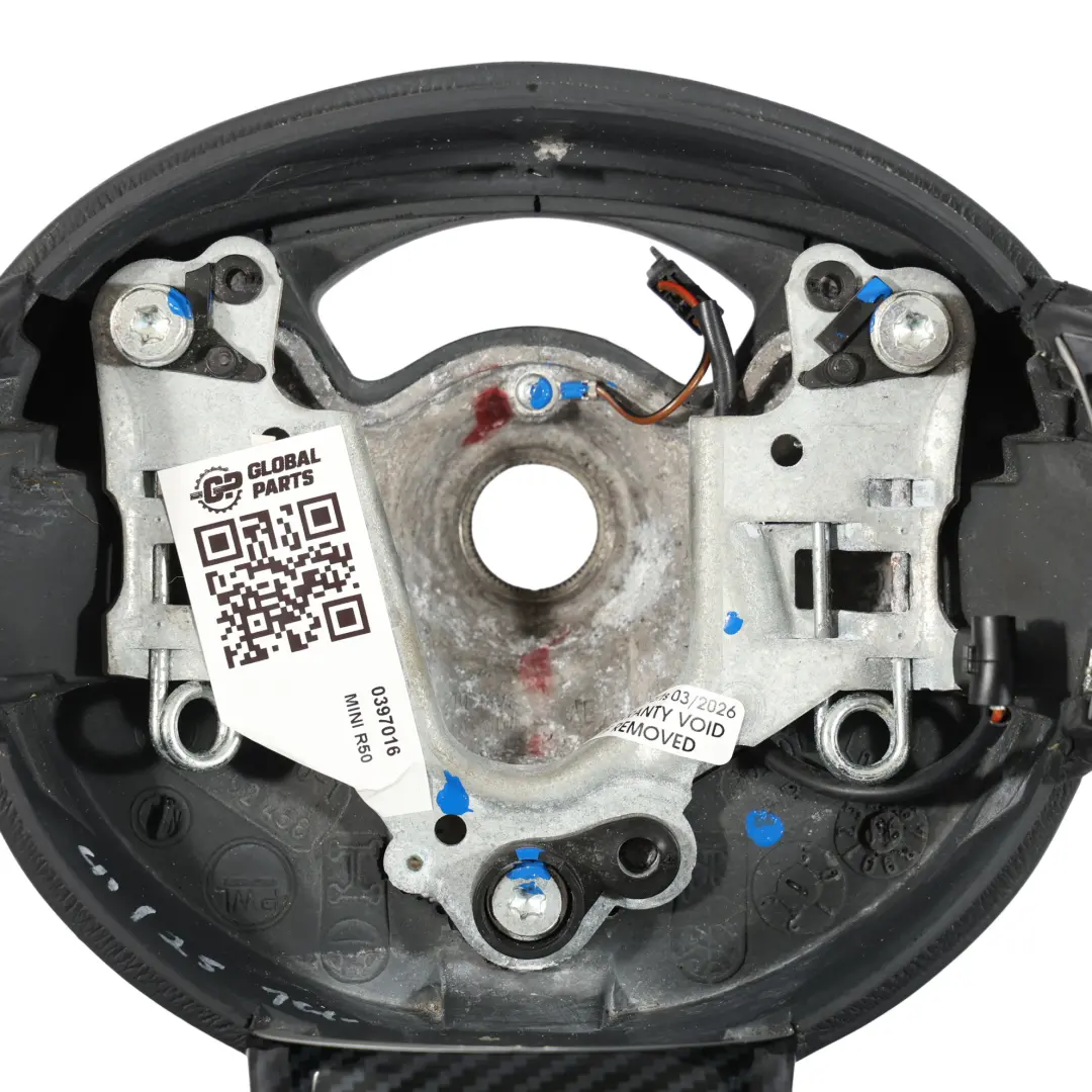 Mini Cooper R50 R52 R53 JCW Volante Cuero Negro Aspecto Carbono - SKU 0397016 - Número de pieza 0397016