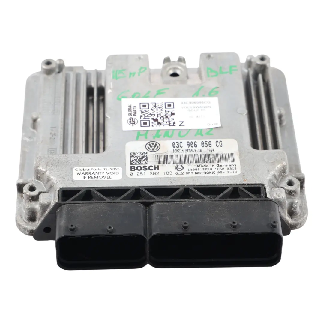 Volkswagen Golf Mk5 1.6 FSI BLF 115HP Motor Steuergerät ECU Manuell - SKU 03C906056CG - Teilenummer 03C906056CG
