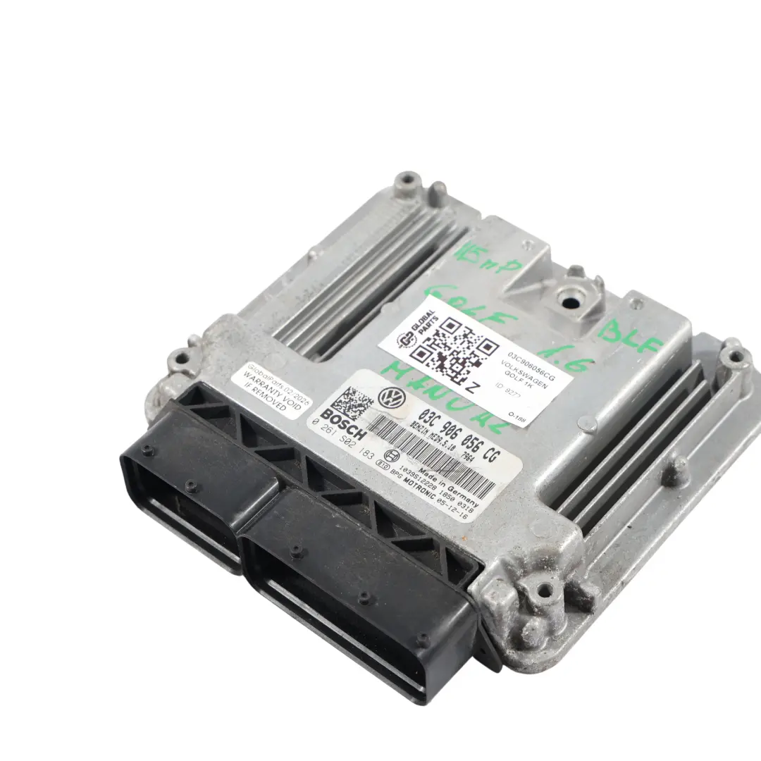 Mk5 1.6 FSI BLF 115HP Motor Steuergerät ECU Manuell für Volkswagen Golf mit Teilenummer 03C906056CG Volkswagen Golf Mk5 1.6 FSI BLF 115HP Motor Steuergerät ECU Manuell - SKU 03C906056CG - Teilenummer 03C906056CG