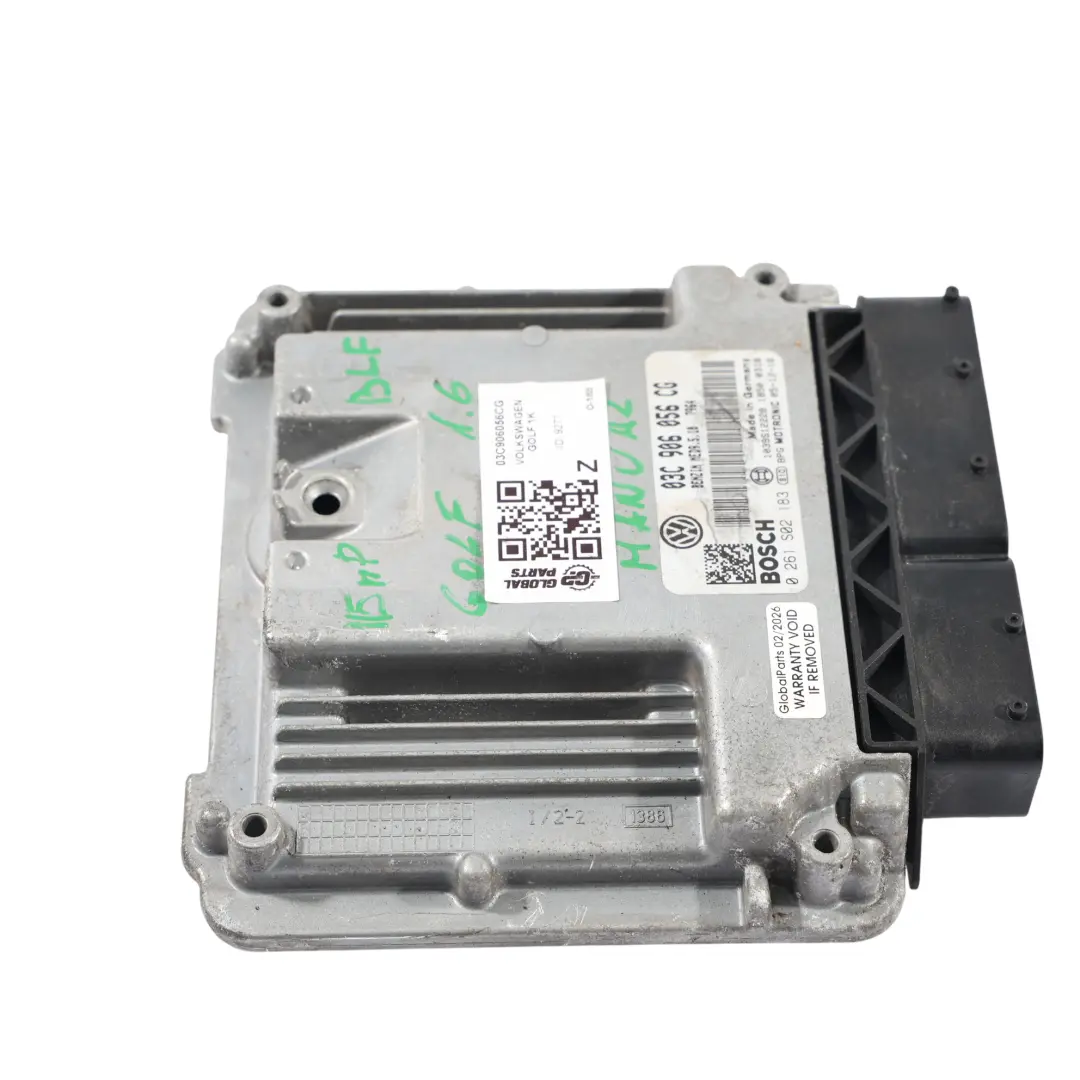 Mk5 1.6 FSI BLF 115HP Centralina Motore ECU Manuale per Volkswagen Golf con numero di parte 03C906056CG Volkswagen Golf Mk5 1.6 FSI BLF 115HP Centralina Motore ECU Manuale - SKU 03C906056CG - Numero di parte 03C906056CG