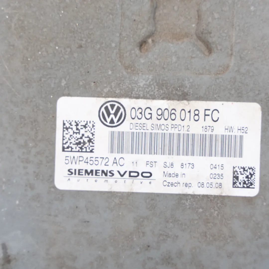 Mk5 2.0 TDI BMN 170HP Engine Control ECU Kit Manual to Volkswagen Golf with Part number 03G906018FC Volkswagen Golf Mk5 2.0 TDI BMN 170HP Engine Control ECU Kit Manual - SKU 03G906018FC-3 - Part number 03G906018FC