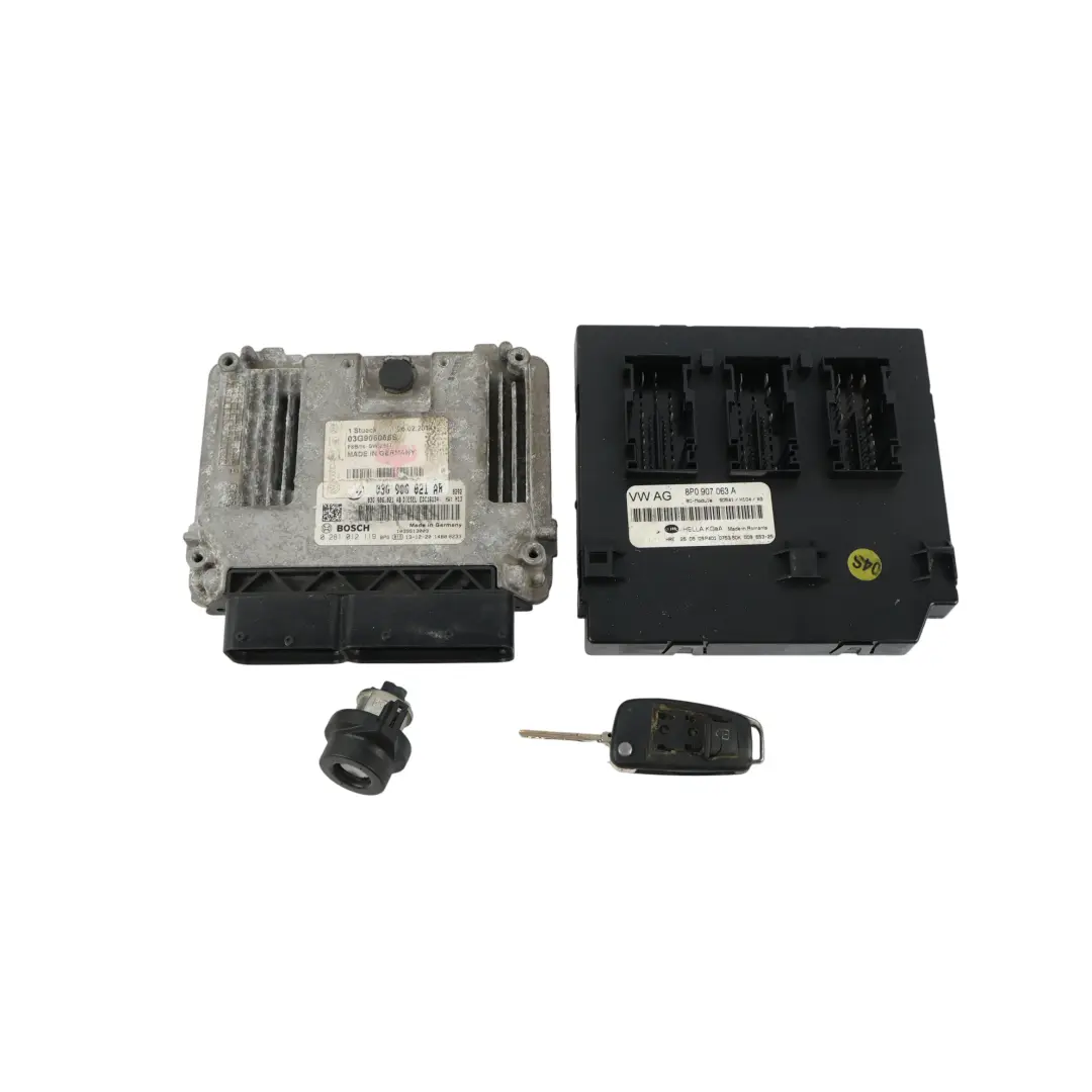 Audi A3 8P 1.9 BLS 105HP Motor Steuergerät ECU Kit Manuell - SKU 03G906021AB-1 - Teilenummer 03G906021AB