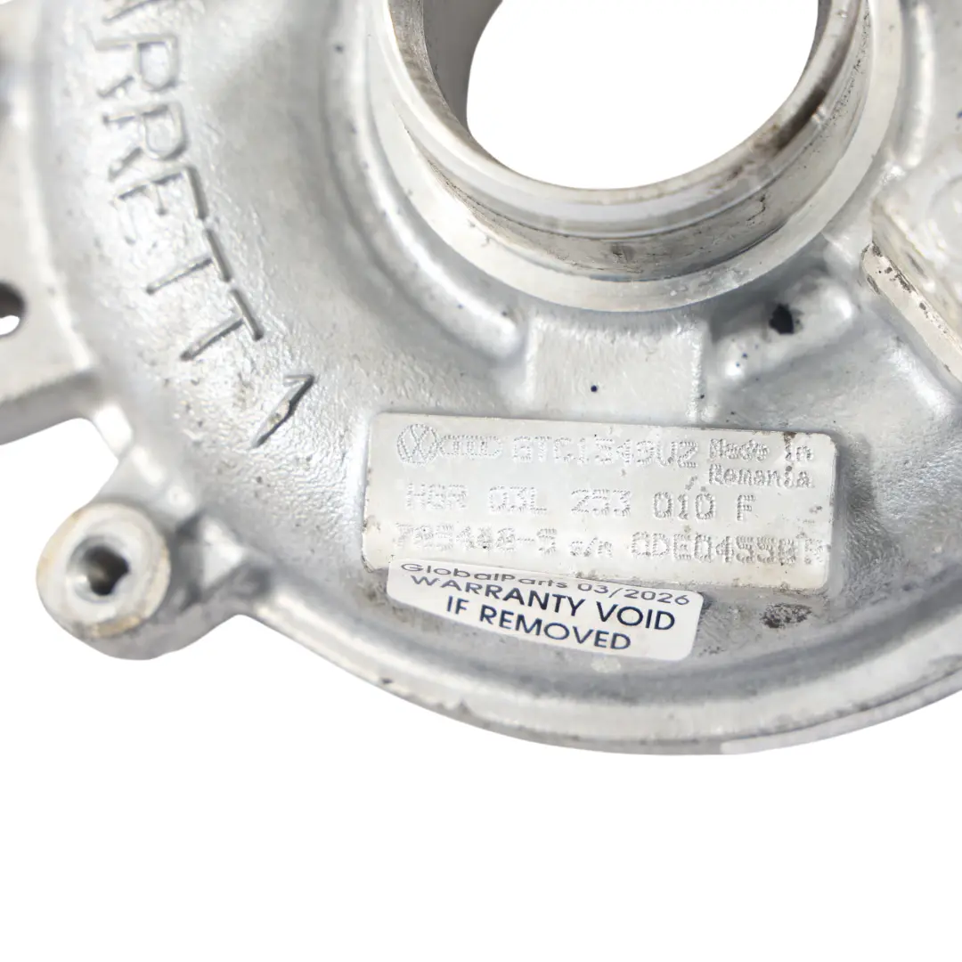Turbocharger Housing Cover 2.0 TDI to Audi A3 8P TT 8J VW Passat B7 with Part number 03L253010F Audi A3 8P TT 8J VW Passat B7 Turbocharger Housing Cover 2.0 TDI - SKU 03L253010F-3 - Part number 03L253010F