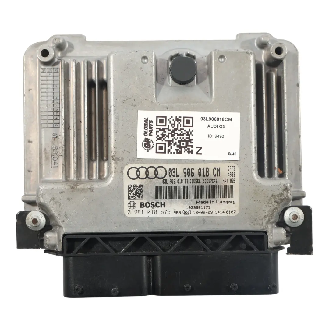 CFFB 140HP Quattro Motor Steuergerät Manuell für Audi Q3 8U 2.0 TDI mit Teilenummer 03L906018CM Audi Q3 8U 2.0 TDI CFFB 140HP Quattro Motor Steuergerät Manuell - SKU 03L906018CM - Teilenummer 03L906018CM