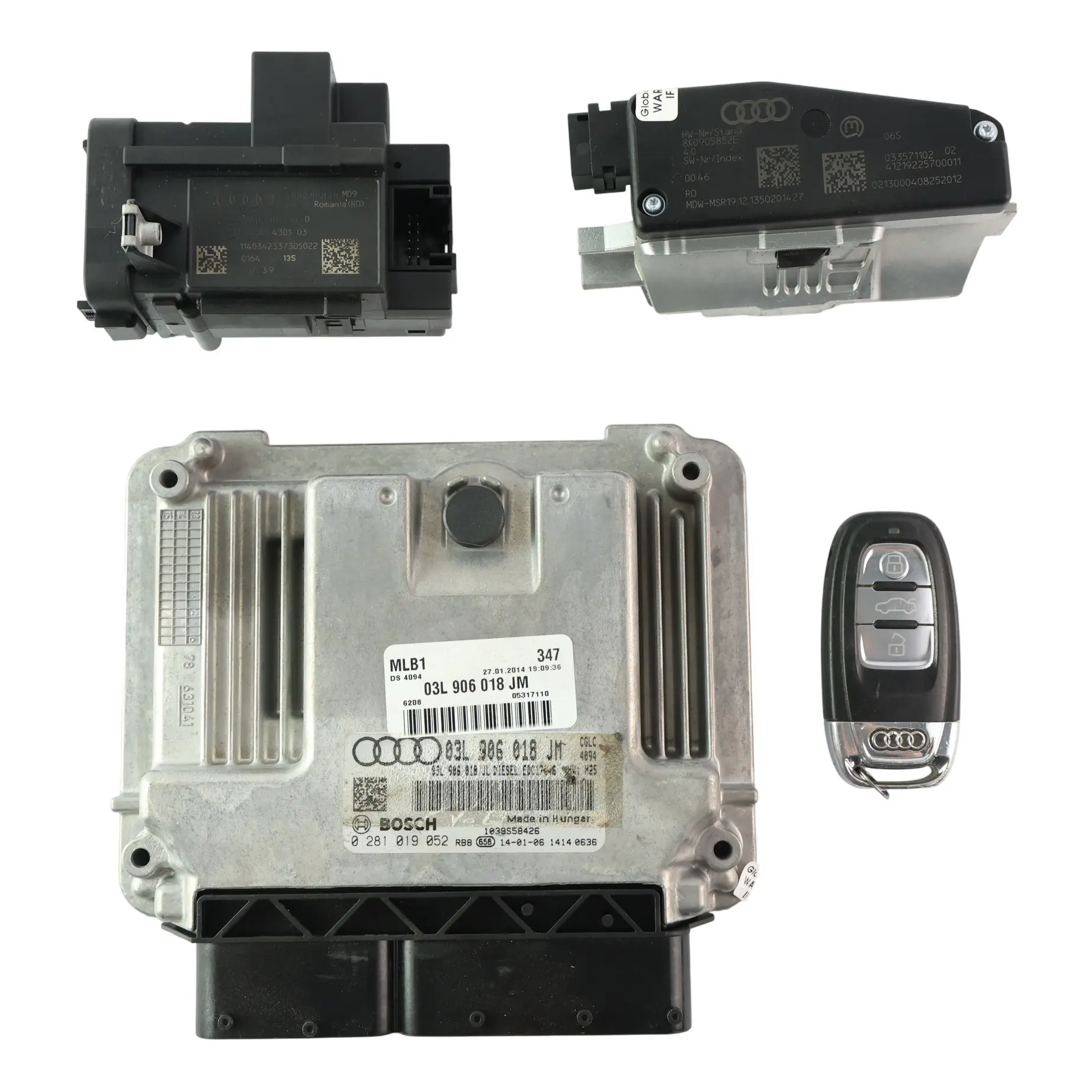 Audi Q5 8R 2.0 TDI CGLC Quattro 177HP Motor ECU Steuergerät Kit 03L906018JM
