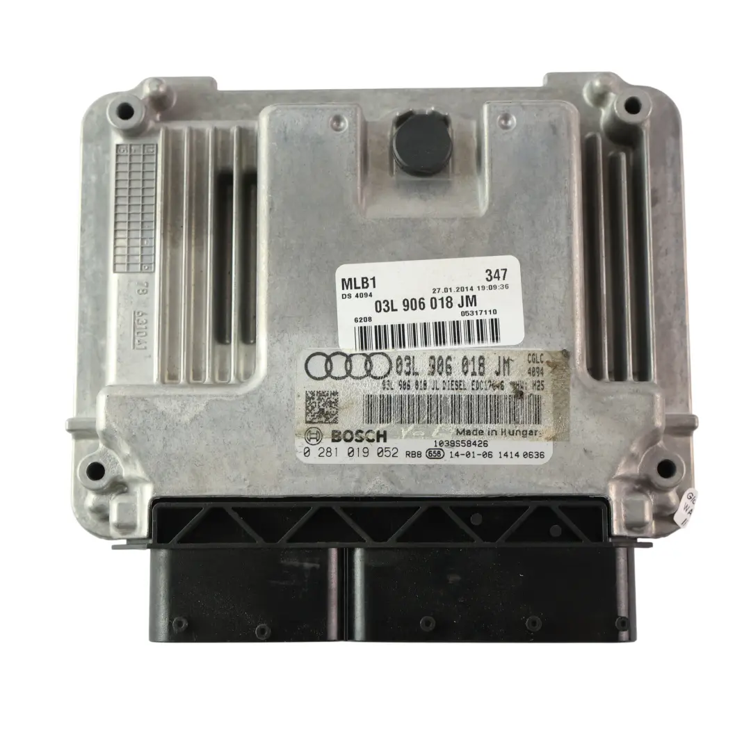 Audi Q5 8R 2.0 TDI CGLC Quattro 177HP Engine ECU Kit Lock Key Manual - SKU 03L906018JM-2 - Part number 03L906018JM