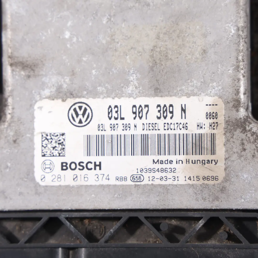 Mk6 5K 2.0 TDi CFFB UCE Manual para Volkswagen Golf con número de pieza 03L907309N Volkswagen Golf Mk6 5K 2.0 TDi CFFB UCE Manual - SKU 03L907309N-1 - Número de pieza 03L907309N