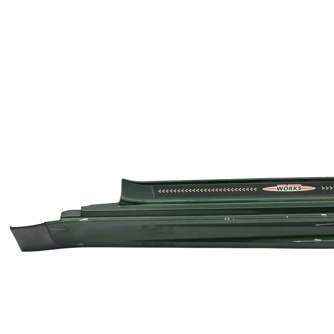 Faldón Lateral JCW Izquierdo Puerta Umbral Verde Racing B22 para Mini R56 R57 con número de pieza 0404115 Mini R56 R57 Faldón Lateral JCW Izquierdo Puerta Umbral Verde Racing B22 - SKU 0404115-BRGII - Número de pieza 0404115