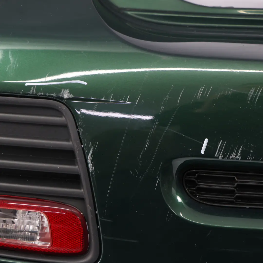 Bumper Trim JCW Aerokit British Racing Green II Metallic - B22 to Mini R56 R57 Rear with Part number 0413367 Mini R56 R57 Rear Bumper Trim JCW Aerokit British Racing Green II Metallic - B22 - SKU 0413367-BRGII - Part number 0413367