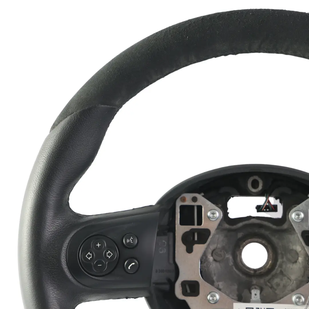 Cuero Negro Alcantara para Mini R55 R56 R57 R58 R60 Volante JCW Sport con número de pieza 0416250 Mini R55 R56 R57 R58 R60 Volante JCW Sport Cuero Negro Alcantara - SKU 0416250 - Número de pieza 0416250