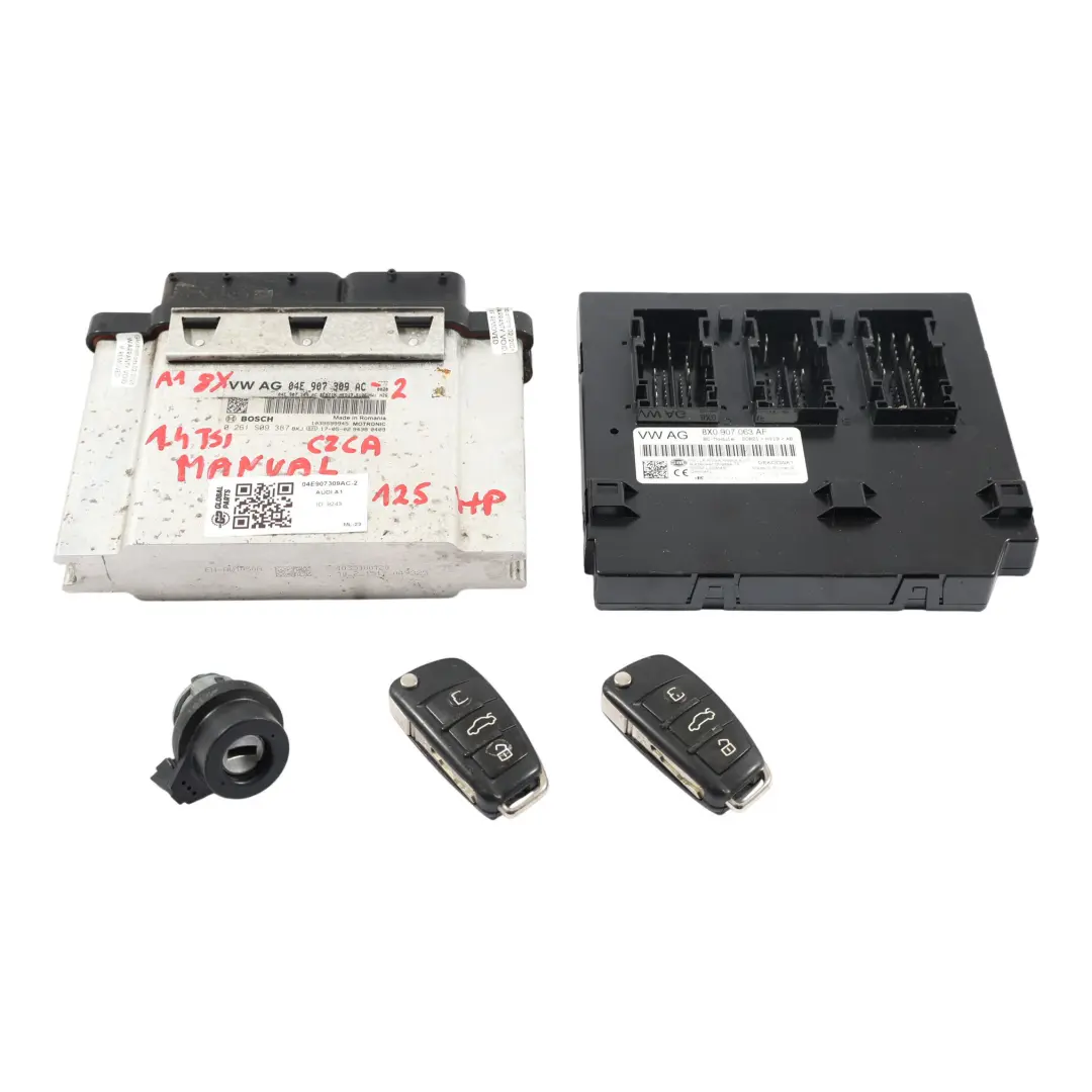Audi A1 8X 1.4 TFSI CZCA 125HP Kit ECU Control Motor Manual - SKU 04E907309AC-2 - Número de pieza 04E907309AC