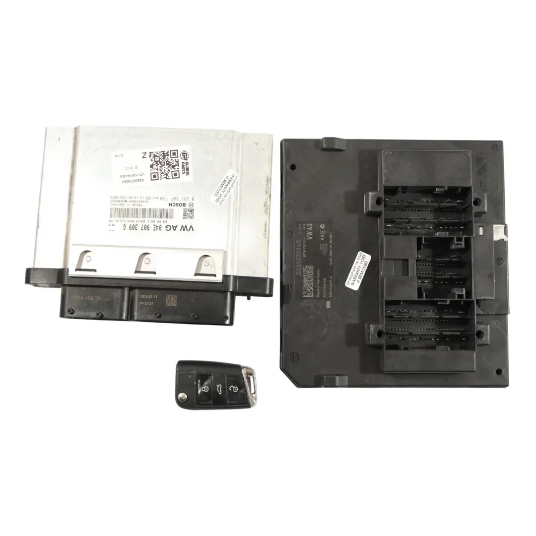 Volkswagen Golf 5G Motor Steuergerät BCM Schlüssel Kit 1.4 Benzin - SKU 04E907309G - Teilenummer 04E907309G