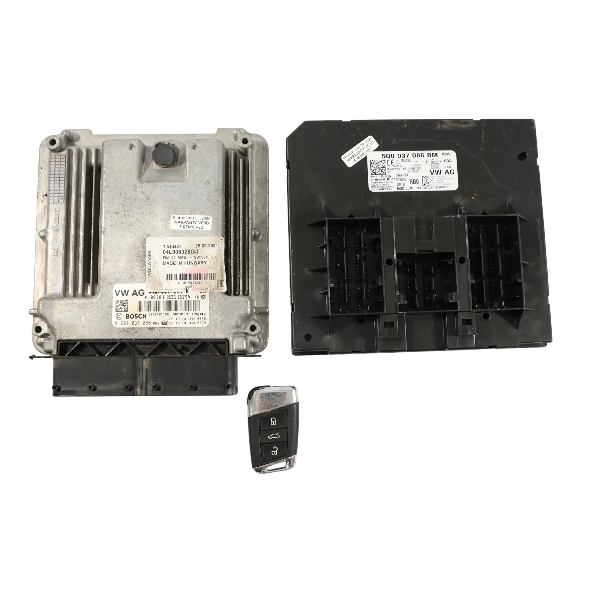 VW Passat B8 1.6 TDI 120HP Kit Calculateur Moteur ECU 04L907309R Manuelle