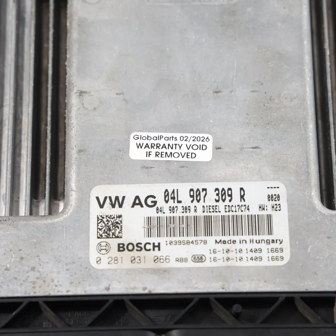 Audi A3 8V 2.0 TDI Quattro 184HP DGCA Engine ECU Unit Automatic - SKU 04L907309R - Part number 04L907309R