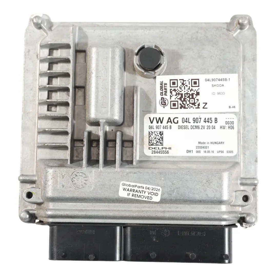 Skoda Octavia 5E Engine Control Module ECU 1.6 TDCI 110 HP Manual - SKU 04L907445B-1 - Part number 04L907445B