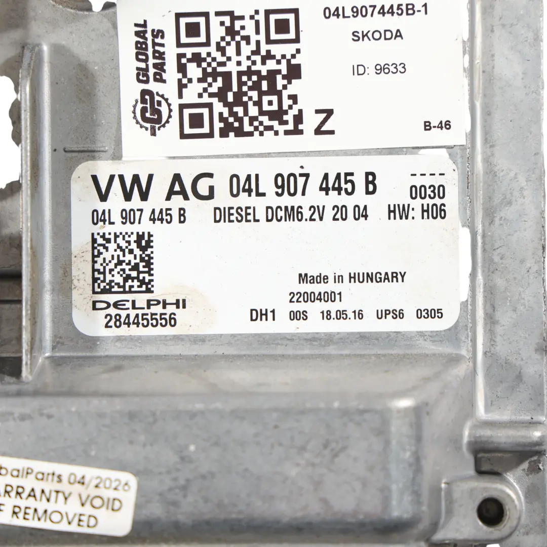 Sterownik Silnika ECU 1.6 TDI 110 KM Manualna do Skoda Octavia 5E o numerze 04L907445B Skoda Octavia 5E Sterownik Silnika ECU 1.6 TDI 110 KM Manualna - SKU 04L907445B-1 - Numer Części 04L907445B