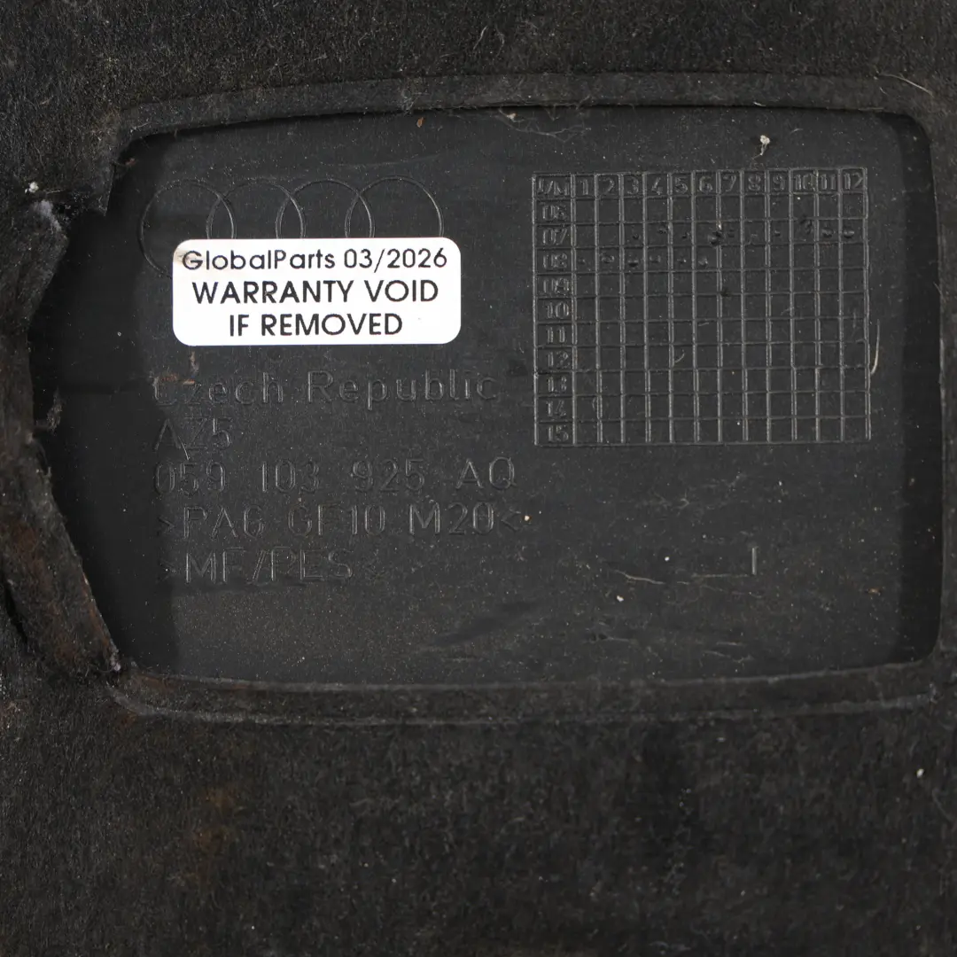 Audi A4 B8 A5 8T Engine Upper Cover Top Panel 3.0 TDI - SKU 059103925AQ-1 - Part number 059103925AQ