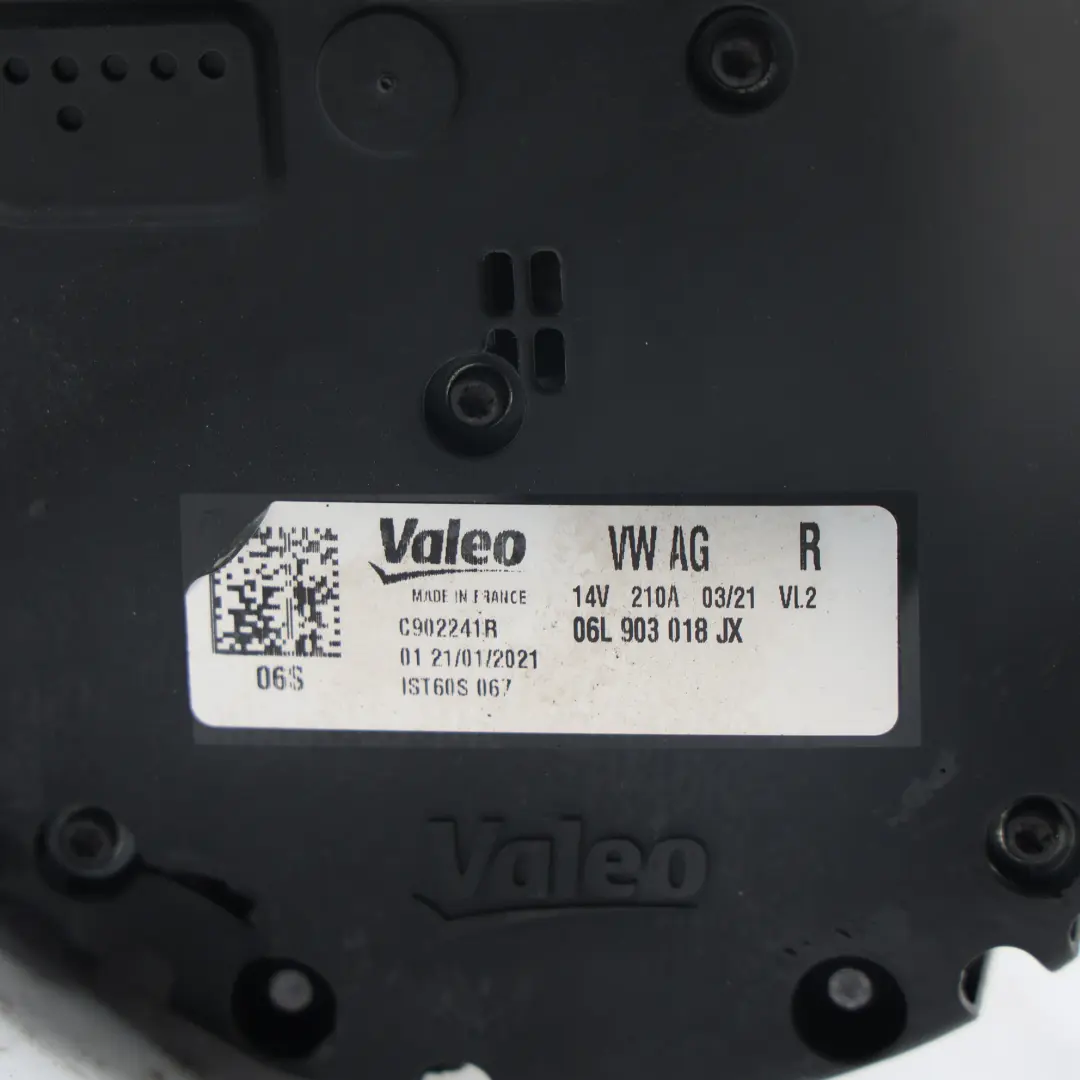 Audi A4 B9 A5 F5 Alternatore Generatore 2.0 TFSI Valeo 14V 210A - SKU 06L903018JX - Numero di parte 06L903018JX