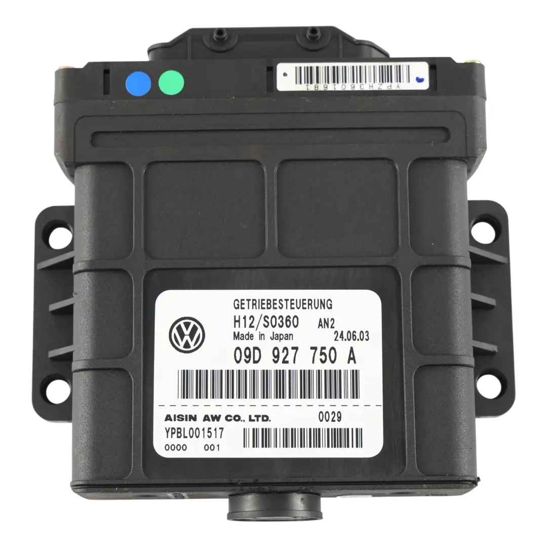 Volkswagen Touareg 7L Automatic Transmission Control Unit ECU Module - SKU 09D927750A - Part number 09D927750A