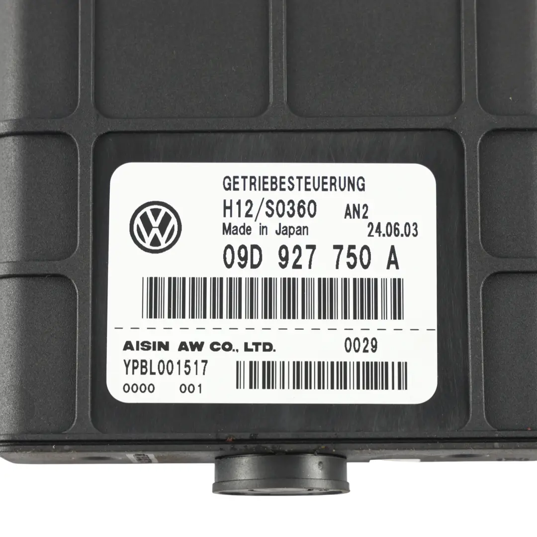 7L Automatikgetriebe Steuergerät ECU Modul für Volkswagen Touareg mit Teilenummer 09D927750A Volkswagen Touareg 7L Automatikgetriebe Steuergerät ECU Modul - SKU 09D927750A - Teilenummer 09D927750A