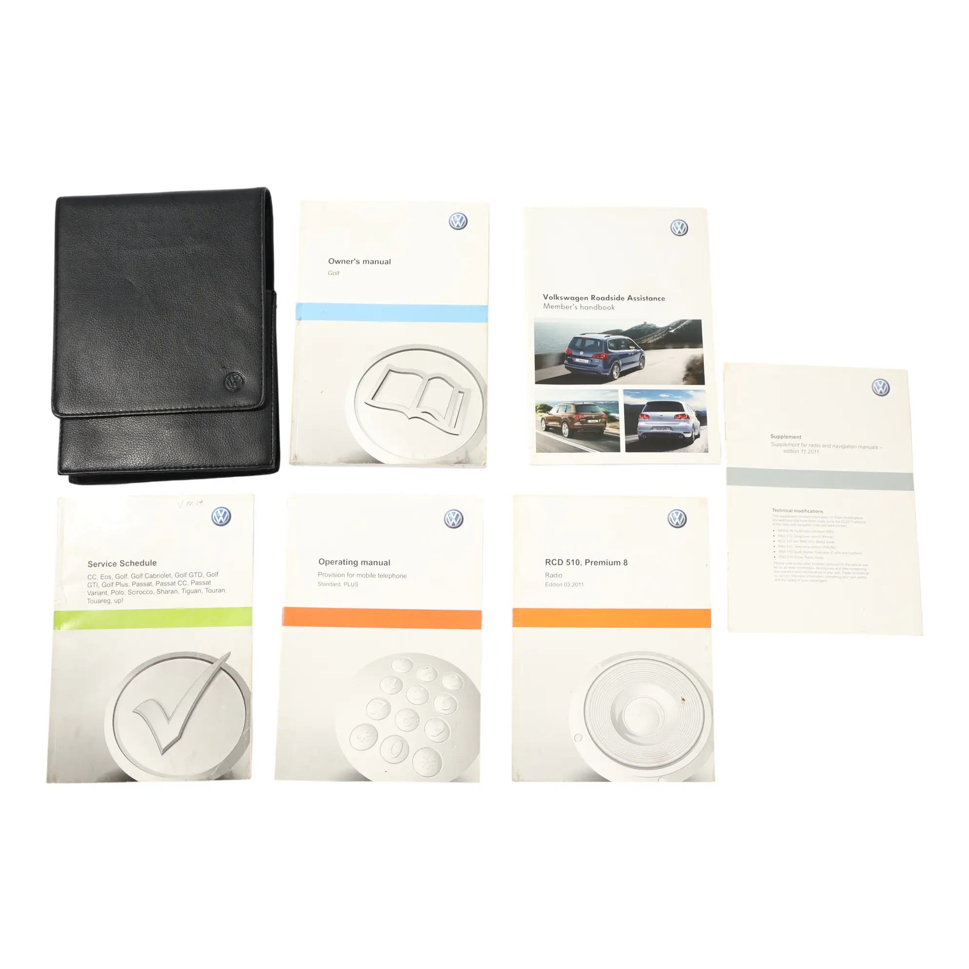 VW Golf 5k Service Booklet Owner's Handbook Pouch Case Wallet Set 1225R1G0620