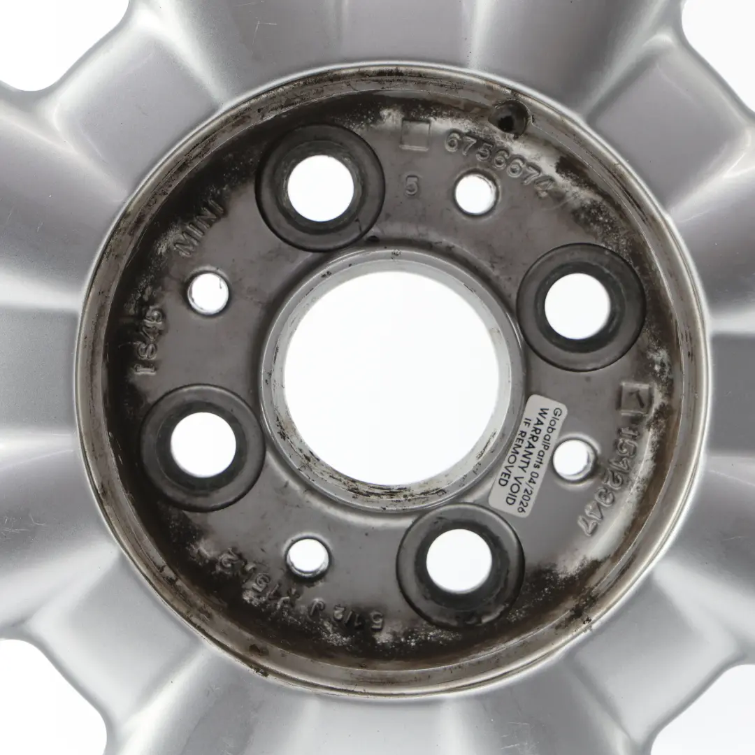 Mini Cooper One R50 R52 Silber Alu Felge 15" 5,5J ET:45 8-Speiche 82 - SKU 1512347-2 - Teilenummer 1512347