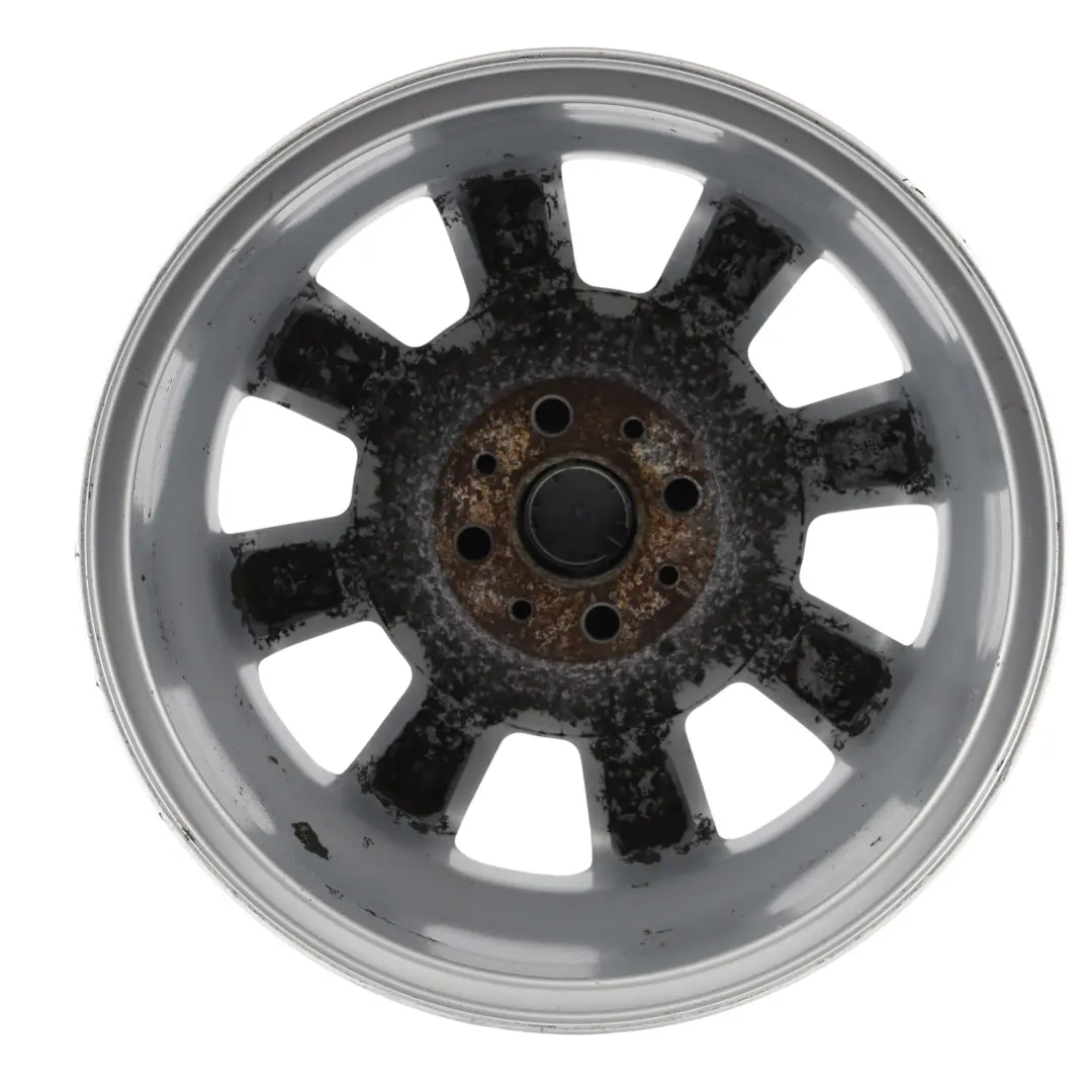 Silber Alu Felge 15" 5,5J ET:45 8-Speiche 82 für BMW Mini Cooper One R50 R52 mit Teilenummer 1512347 BMW Mini Cooper One R50 R52 Silber Alu Felge 15" 5,5J ET:45 8-Speiche 82 - SKU 1512347-3 - Teilenummer 1512347