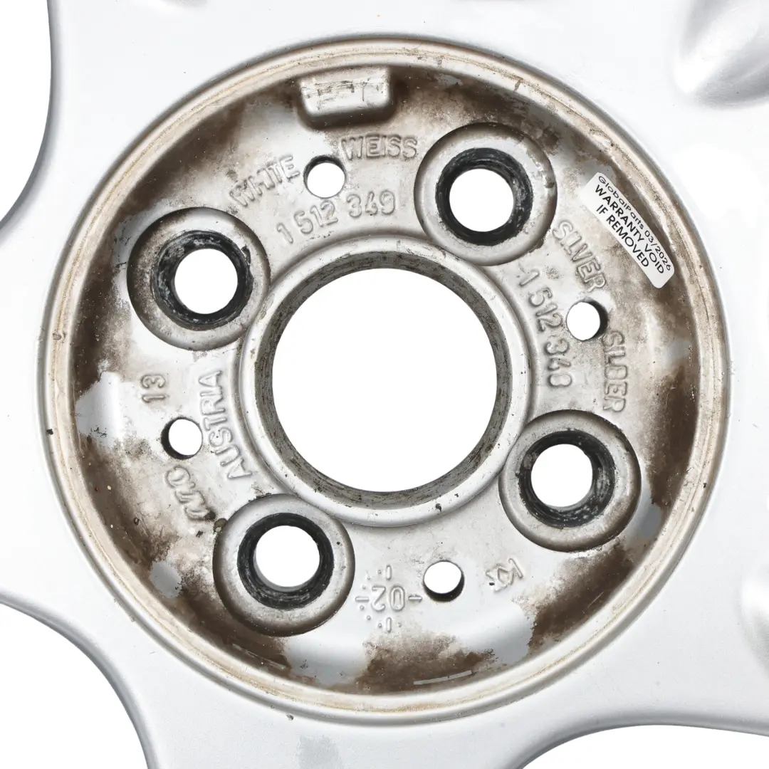 Silber Felge 16 6,5J ET:48 5-Spider Speiche 83 für Mini Cooper R50 mit Teilenummer 1512348 Mini Cooper R50 Silber Felge 16 6,5J ET:48 5-Spider Speiche 83 - SKU 1512348-2 - Teilenummer 1512348