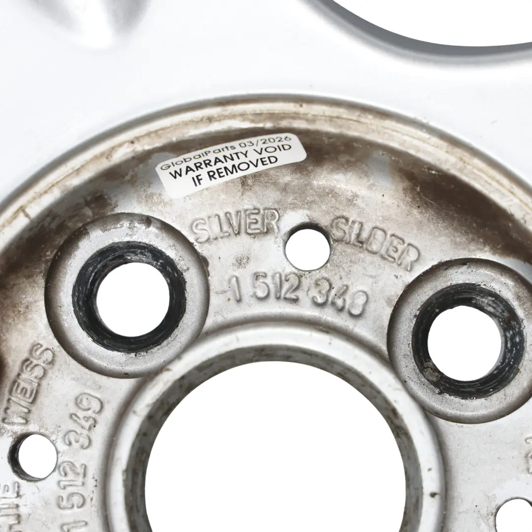 Silber Felge 16 6,5J ET:48 5-Spider Speiche 83 für Mini Cooper R50 mit Teilenummer 1512348 Mini Cooper R50 Silber Felge 16 6,5J ET:48 5-Spider Speiche 83 - SKU 1512348-2 - Teilenummer 1512348