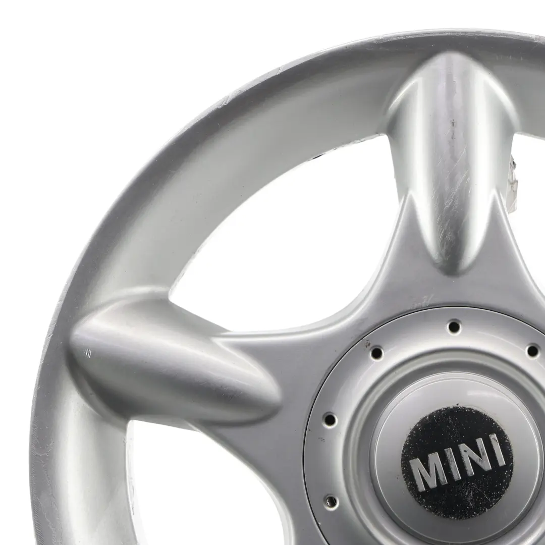 Alloy Rim 16 6,5J ET:48 5-Spider Spoke 83 to Mini Cooper R50 Silver Wheel with Part number 1512348 Mini Cooper R50 Silver Wheel Alloy Rim 16 6,5J ET:48 5-Spider Spoke 83 - SKU 1512348-2 - Part number 1512348