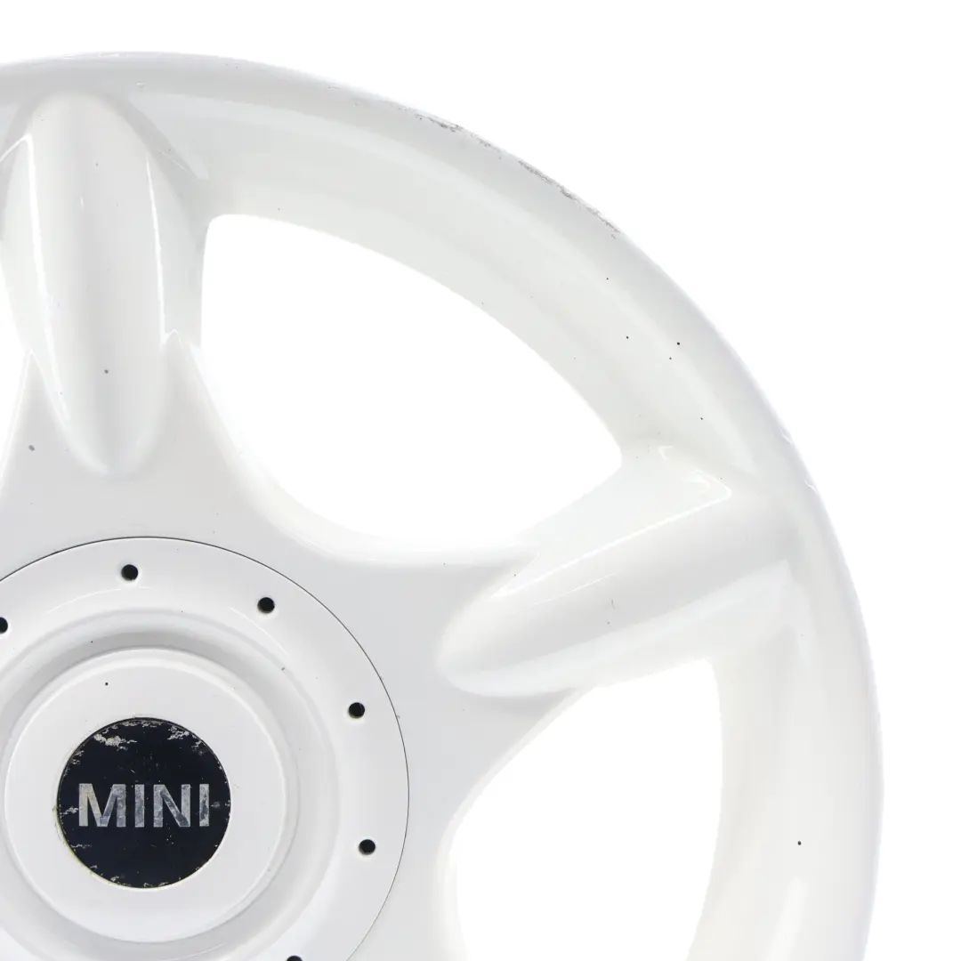 Blanco Llanta aleación 16" ET:48 6,5J 5-Spider Spoke 83 1512349 para Mini Cooper R50 con número de pieza 1512348 Mini Cooper R50 Blanco Llanta aleación 16" ET:48 6,5J 5-Spider Spoke 83 1512349 - SKU 1512349-1 - Número de pieza 1512348