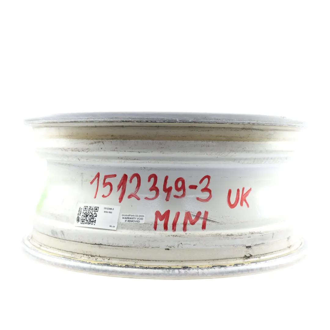 White Wheel Alloy Rim 16" ET:48 6,5J 5-Spider Spoke 83 to Mini Cooper R50 with Part number 1512349 Mini Cooper R50 White Wheel Alloy Rim 16" ET:48 6,5J 5-Spider Spoke 83 - SKU 1512349-3 - Part number 1512349