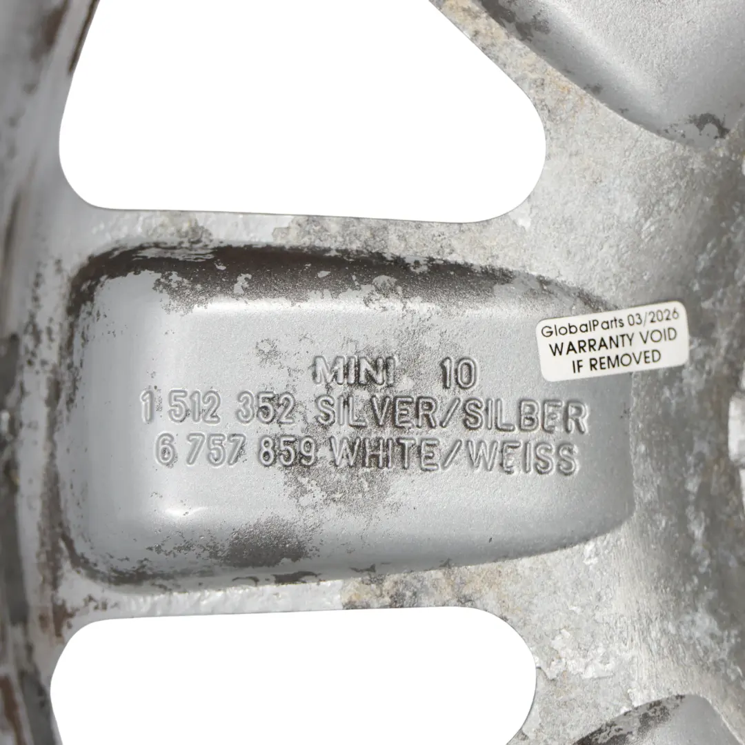 Mini Cooper R50 R55 R56 R58 R59 Wheel Alloy Rim 17" ET:48 7J S-Spoke 85 - SKU 1512352-1 - Part number 1512352