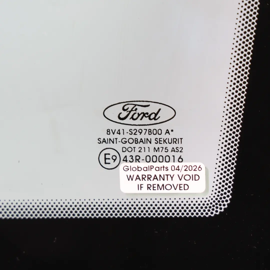 Ford Kuga Mk1 Door Quarter Window Glass AS2 Rear Right O/S 8V41-S297B00-AE - SKU 1737567 - Part number 1737567