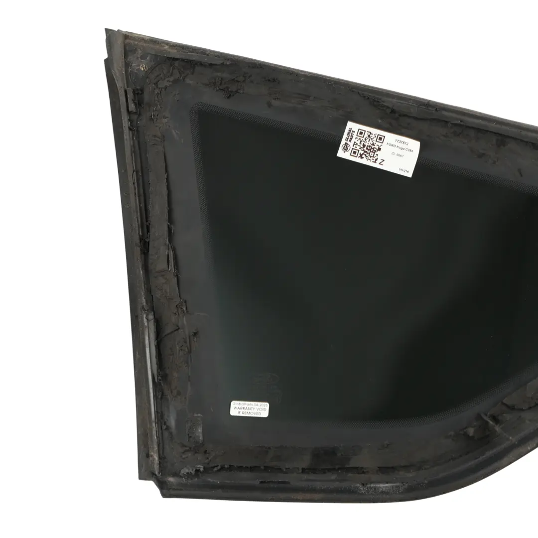 Mk1 Quarter Window Glass Tinted Rear Right O/S to Ford Kuga with Part number 1737572 Ford Kuga Mk1 Quarter Window Glass Tinted Rear Right O/S - SKU 1737572 - Part number 1737572