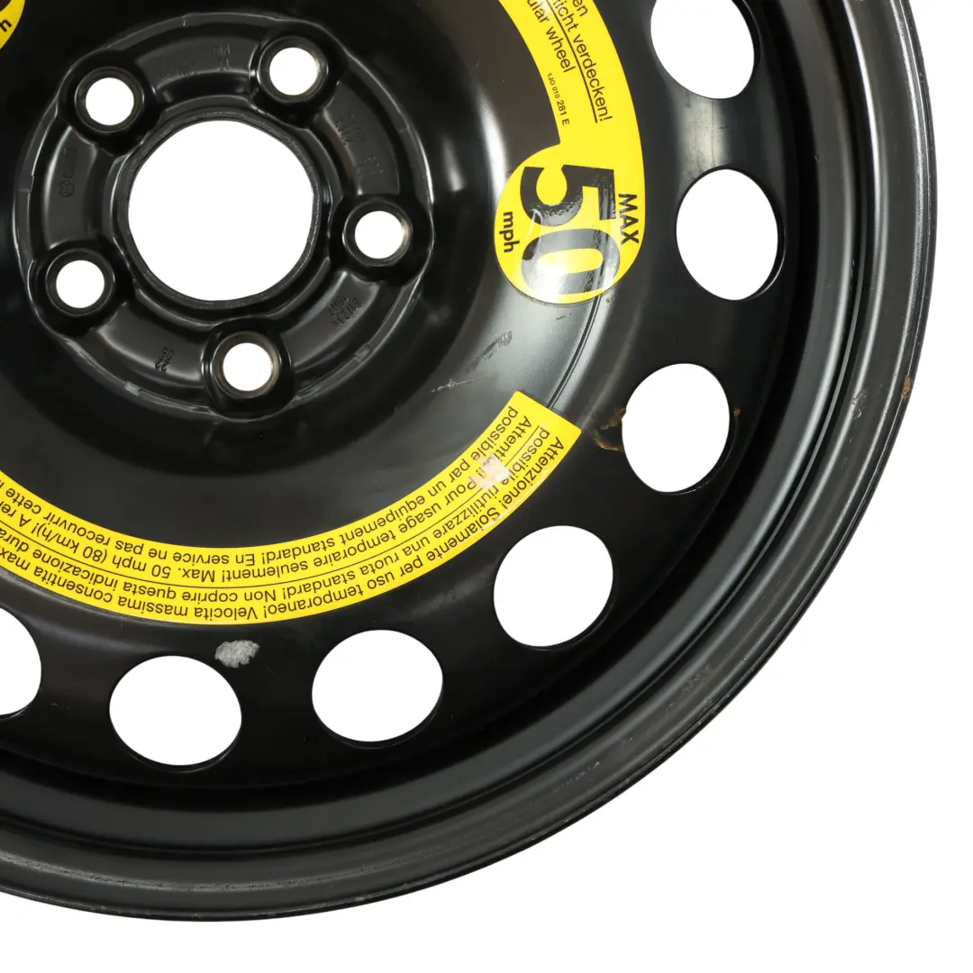 Volkswagen New Beetle Roue Secours Acier 16" 6,5J ET:42 - SKU 1J0601027R-2 - Numéro de pièce 1J0601027R