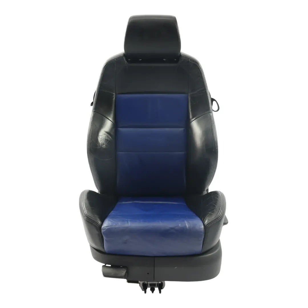 Volkswagen Golf GTI Mk4 Siège Avant Sport Recaro Cuir Noir Bleu Gauche - SKU 1J0881805EQ-1 - Numéro de pièce 1J0881805EQ