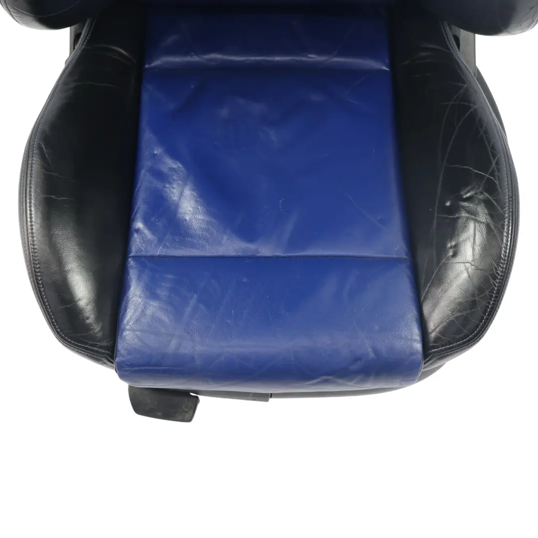 Volkswagen Golf GTI Mk4 Siège Avant Sport Recaro Cuir Noir Bleu Gauche - SKU 1J0881805EQ-1 - Numéro de pièce 1J0881805EQ