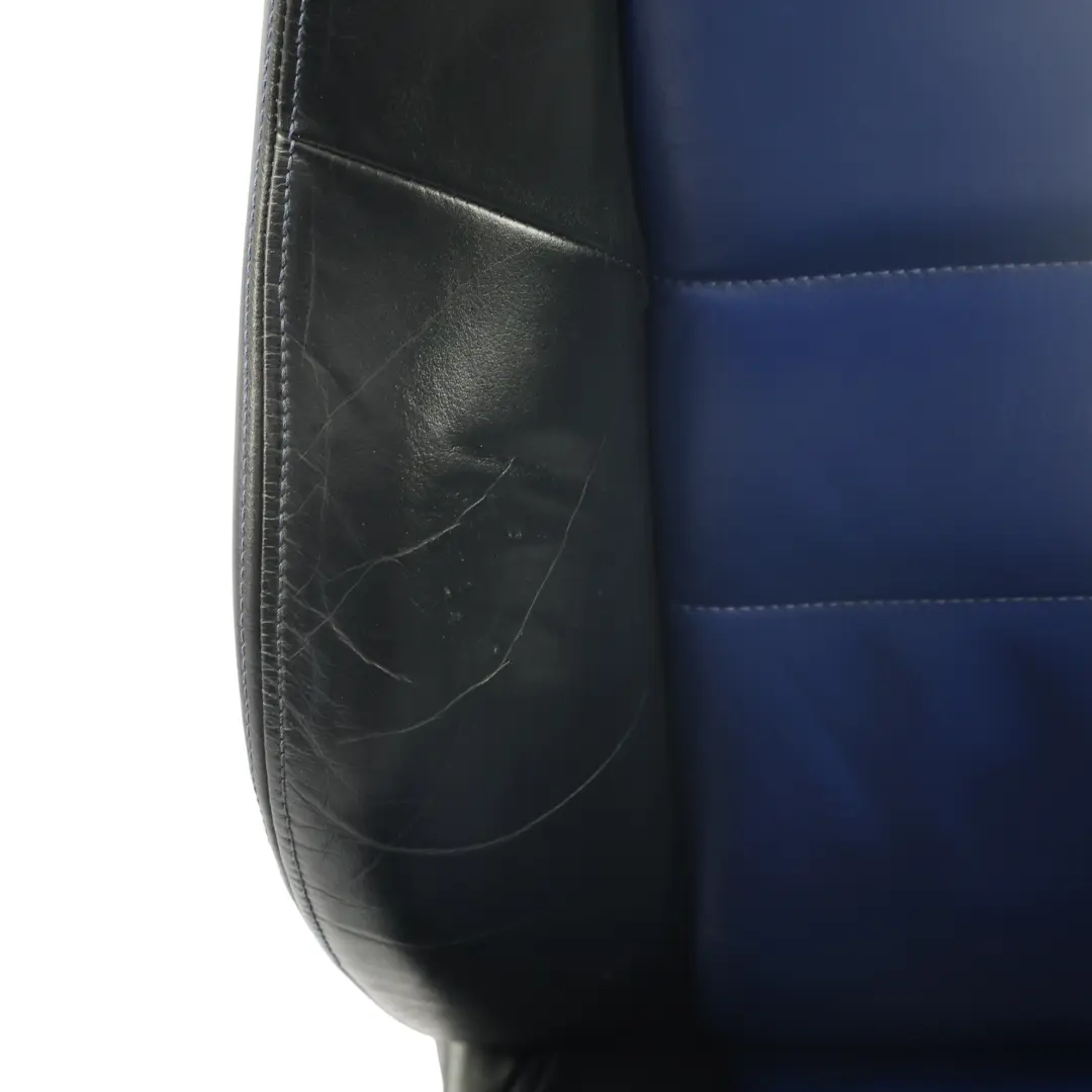 Mk4 Front Seat Sport Recaro Leather Black Blue Left N/S to Volkswagen Golf GTI with Part number 1J0881805EQ Volkswagen Golf GTI Mk4 Front Seat Sport Recaro Leather Black Blue Left N/S - SKU 1J0881805EQ-1 - Part number 1J0881805EQ