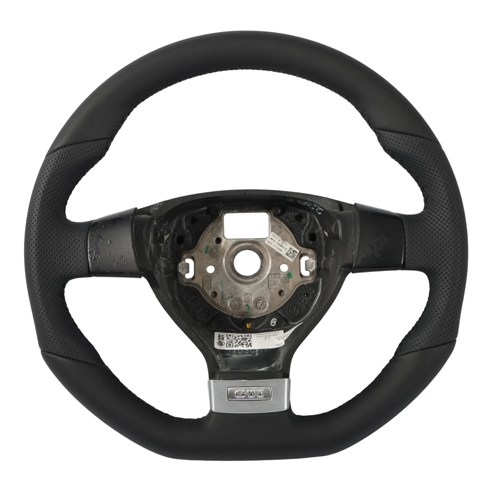 Volkswagen Golf Mk5 GTI Steering Wheel NEW Black Leather Flat Bottom 1K0419091CA