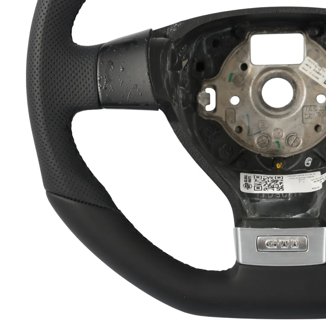 Volante Volkswagen Golf Mk5 GTI NUEVO Cuero Negro Fondo Plano - SKU 1K0419091CA-2 - Número de pieza 1K0419091CA