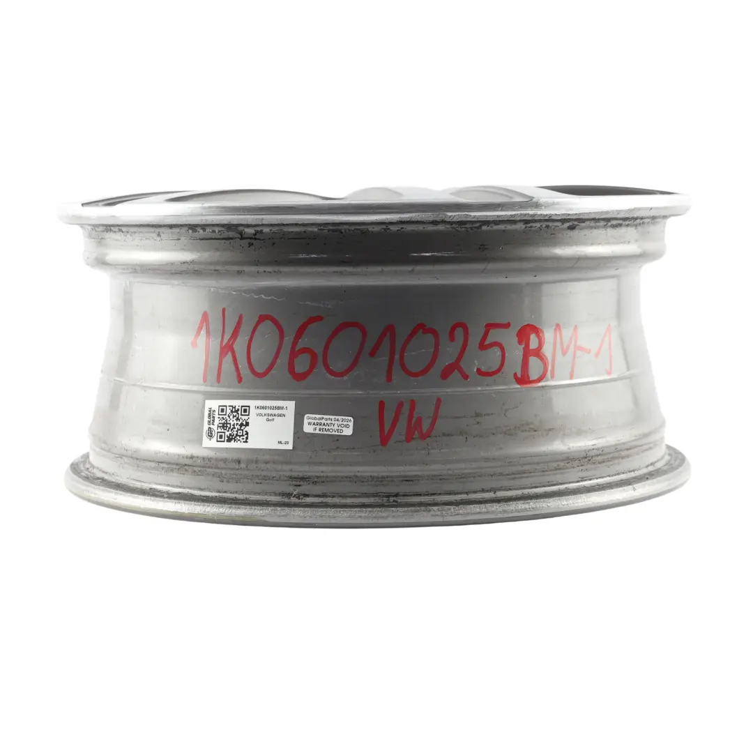 Volkswagen Golf Mk5 Cerchione Lega Argento 16" 6.5J ET:50 - SKU 1K0601025BM-1 - Numero di parte 1K0601025BM